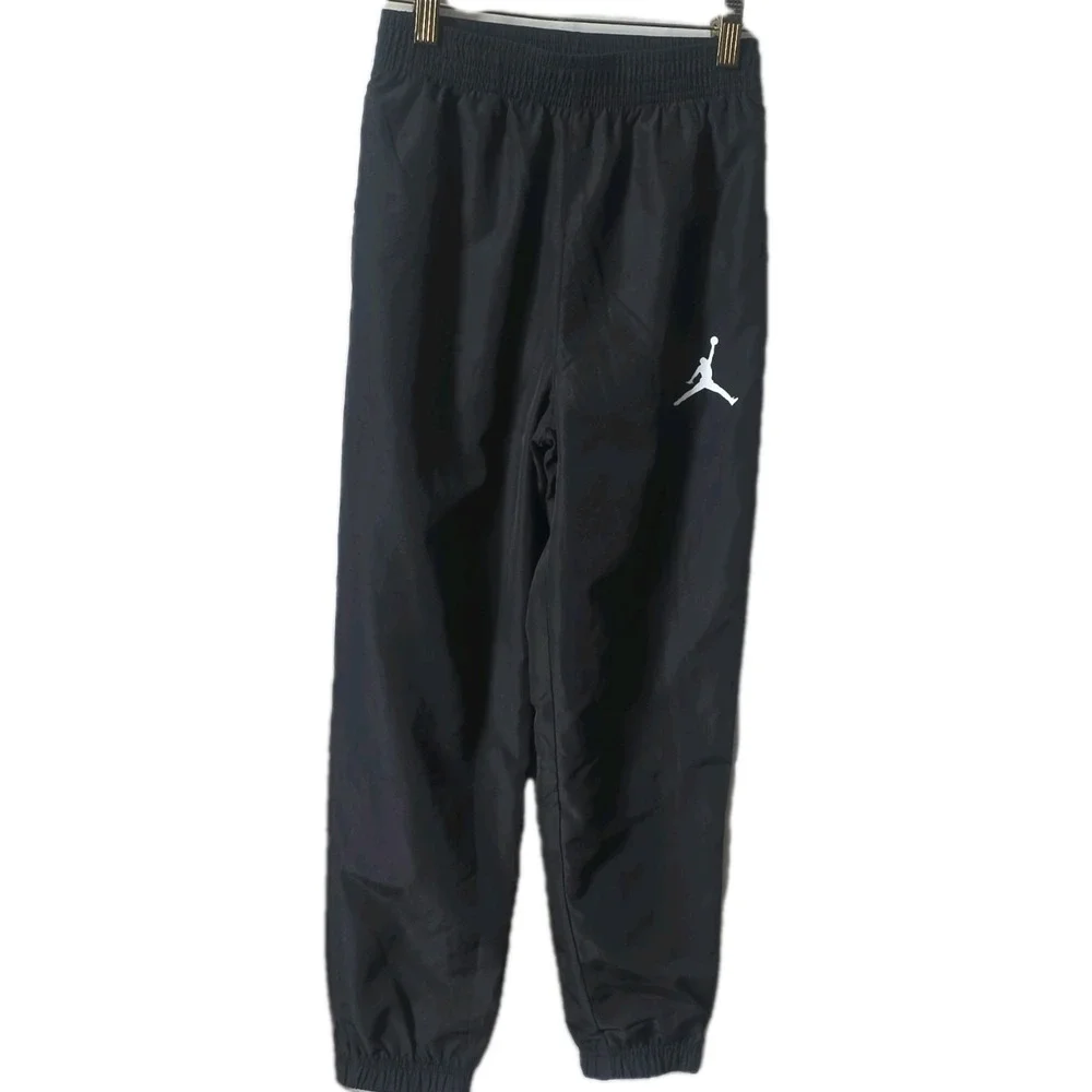 Jordan Jumpman Boys Black Jogger Pants Pull-On Mesh Elastic Waist S 23